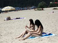 Some sumptuous model to the plage.