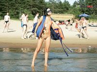 Topless girls on Nice beach, France 2