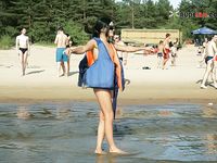 Topless girls on Nice beach, France 2