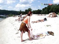 Just darby GIRLFRIEND Braless on the strand.....