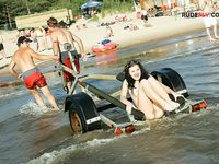 Ritta demonstrate more your bod on the plage