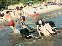 Ritta demonstrate more your bod on the plage