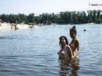 Incredible looking light-haired on French strand