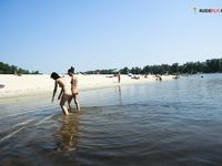 Incredible looking light-haired on French strand