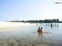 Incredible looking light-haired on French strand