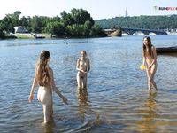 A nudist concentration in San Sebastian 2