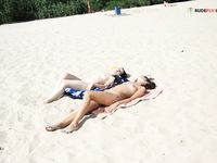 A nudist concentration in San Sebastian 2