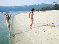 She was just loving a day at the strand