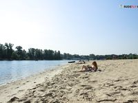 She was just loving a day at the strand