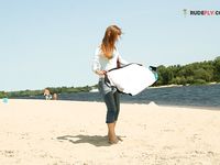 She cant get enough of the strand and dannette.