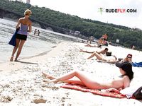 View at this hefty backside ambling at the strand