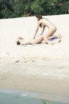 a nude prego gal on a plage of mallorca