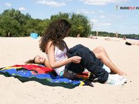 she was alone nude on a non nude strand...