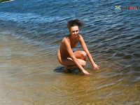 Prepping pummels before going to the plage.