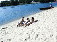 More shots of beauties loving the plage.