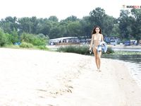 wifey out luving a fine day at the strand