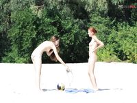 Intimate tiny strand-lagoon sphere with Marissa.