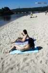 Cecily sent me pictures of her naked on the strand.