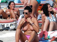 Dazzling blonde MILF is a beautiful nudist babe who loves being naked at the beach