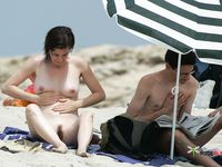 The naked beach seems like a perfect environment for two chicks who love showing their bodies to each other and everyone else