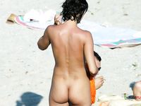 Naughty nudist family caught on camera by a voyeur