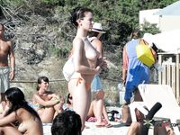 Camera Out on a Sunny Topless Beach Day