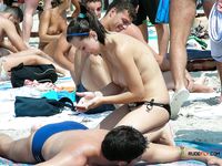 Adult woman has her beautiful tits out while other girls also walk around topless 2