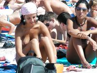 Adult woman has her beautiful tits out while other girls also walk around topless 2
