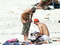 Voyeur secretly films a nudist camp at the beach with a bunch of breathtaking babes