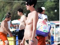 Nudist family caught on a hidden camera enjoying a hot summer day