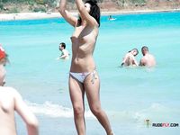 Breathtaking girls with slim bodies love having their perky, natural tits out while sunbathing 2