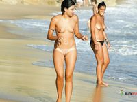 Chilling on a naked beach sounds perfect for this girl, but it also seems great for the people around her, since she has an impressive body