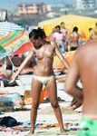 Green Headband and Easy Topless Confidence Outdoors
