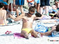 A Calm Naturist Stroll Along an Open Sandy Beach