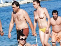 Two fantastic babes regularly hang out naked at the beach ever since they played like s together in a family nudist camp