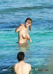 Cute thick naturalist chick with some massive boobs enjoys the sun 2