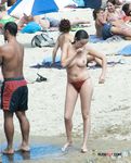 Slim babes with killer curves and amazing asses walk around and sunbathe completely naked