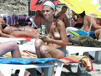 This sensual brunette shows off her skinny body, perky tits and shaved pussy before relaxing with her husband 2