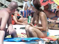 This sensual brunette shows off her skinny body, perky tits and shaved pussy before relaxing with her husband 2