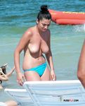 Lavish nudist cutie goes to the beach completely naked