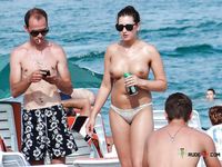 Pretty girl with nice round tits loves being a naturist and she uses every opportunity that she has to wear as least clothes as possible 2