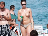 Pretty girl with nice round tits loves being a naturist and she uses every opportunity that she has to wear as least clothes as possible 2