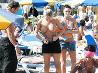 She goes into the water and flaunts her perfect, large ass and seductive curves 3
