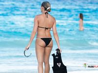 Pink Bikini Bottoms and an Easy Stroll Across the Sandy Shore