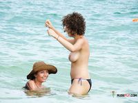 She has some of the biggest milk bags that you'll ever see on any nudist beach ever 3