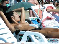 Skinny chicks have fun at an outdoor nudist camp 2