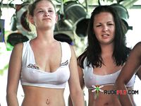 She flaunts her slim body, perky tits, and smooth, shaved pussy while lying in the sand 4