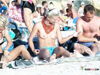 Wicked sluts, with asses that literally crave to be spanked, are hanging out naked in a nudist resort as they hope to find some studs to fuck them