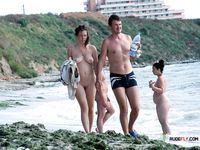 Wicked sluts, with asses that literally crave to be spanked, are hanging out naked in a nudist resort as they hope to find some studs to fuck them