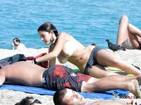 Wicked sluts, with asses that literally crave to be spanked, are hanging out naked in a nudist resort as they hope to find some studs to fuck them 2